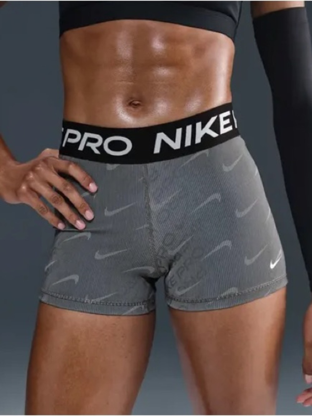 Nike Pro Mid-Rise 3” Printed Biker Shorts